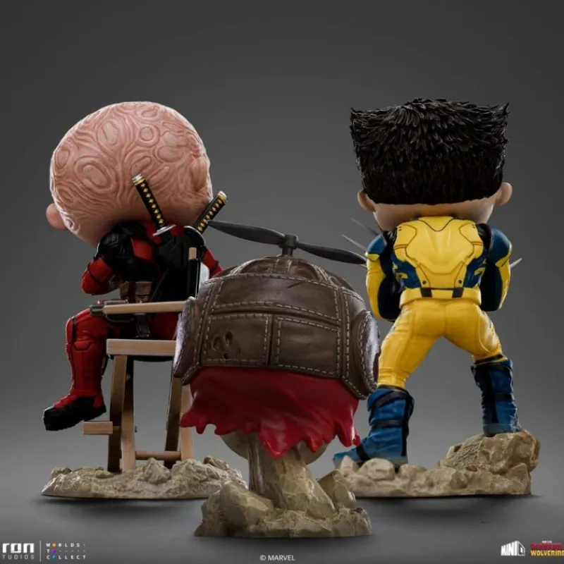 Iron Studios Superhéroes Marvel|Coleccionismo Marvel^Minifiguras Deadpool y Wolverine Mini Co. de 14 cm