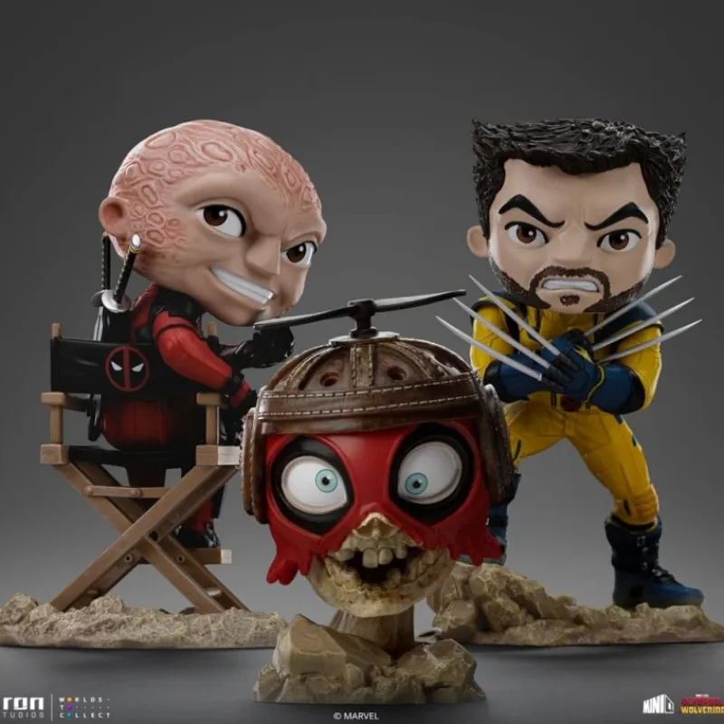 Iron Studios Superhéroes Marvel|Coleccionismo Marvel^Minifiguras Deadpool y Wolverine Mini Co. de 14 cm