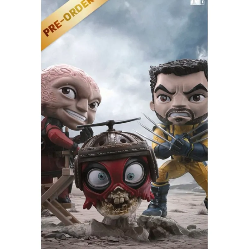 Iron Studios Superhéroes Marvel|Coleccionismo Marvel^Minifiguras Deadpool y Wolverine Mini Co. de 14 cm