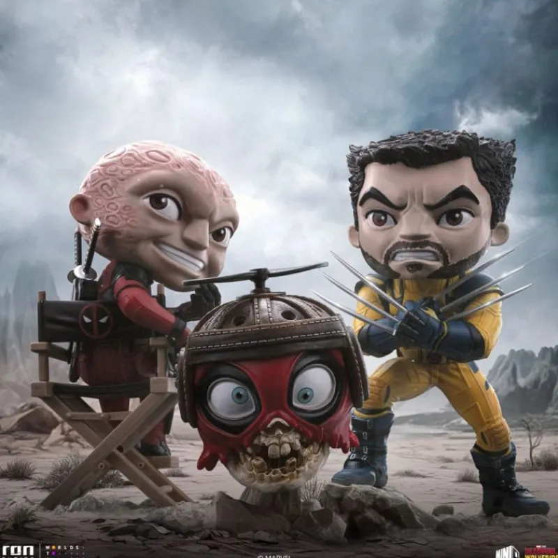 Iron Studios Superhéroes Marvel|Coleccionismo Marvel^Minifiguras Deadpool y Wolverine Mini Co. de 14 cm