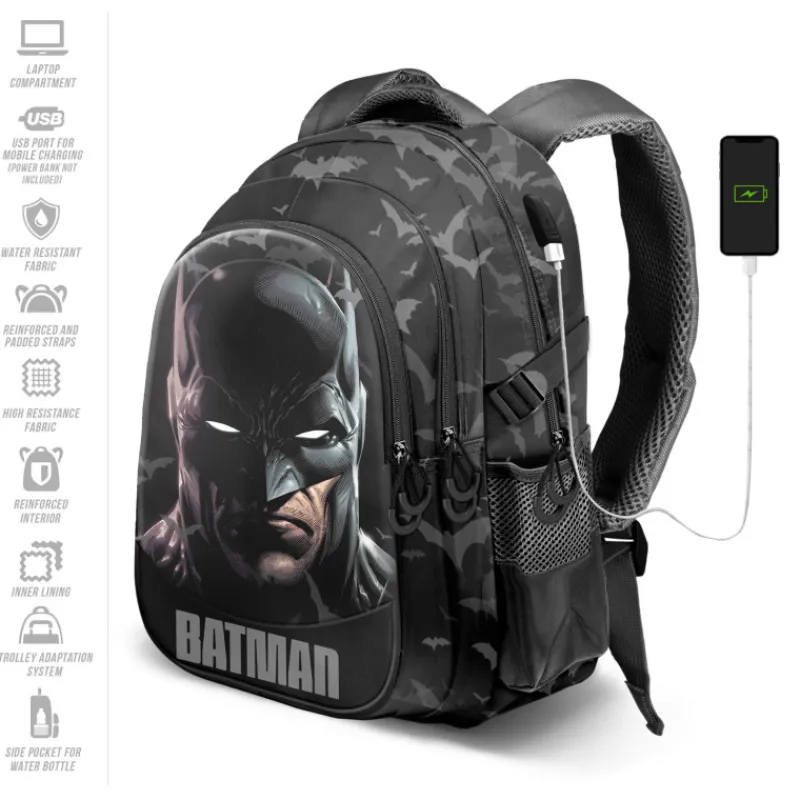 KaracterMania Mochilas Dc^Mochila Batman negra