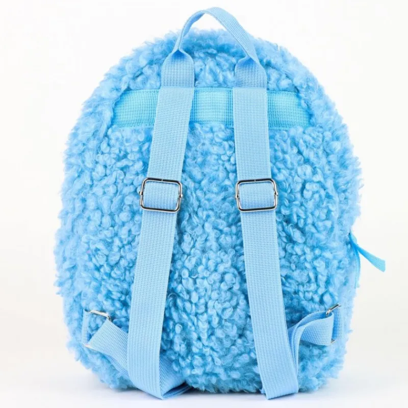 Mochila Casual de Borreguillo Stitch Azul 100% Poliéster Disney Para Niñas|Para El Cole