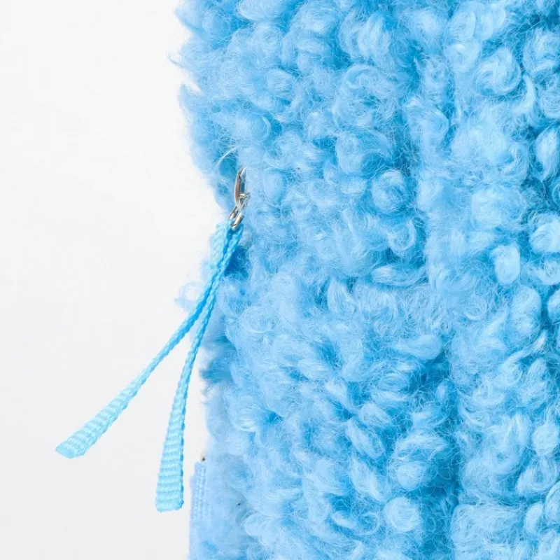 Mochila Casual de Borreguillo Stitch Azul 100% Poliéster Disney Para Niñas|Para El Cole