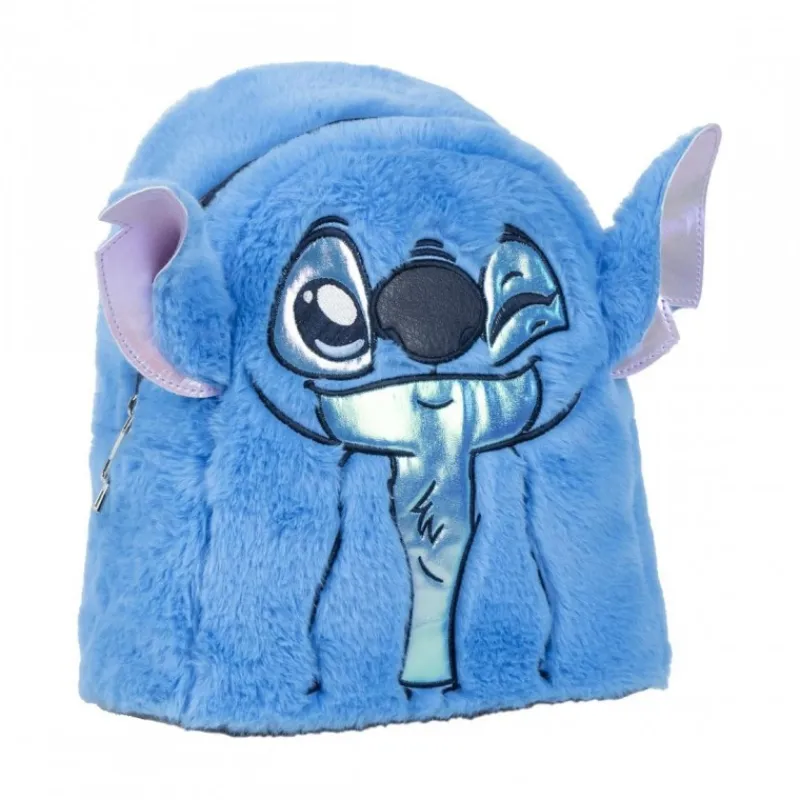 Cerdá Adult Películas Y Personajes De Disney ·Lilo Y Stitch^Mochila Casual de Moda con Pelo de Stitch
