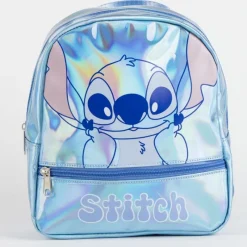 Best Mochila Casual Iridiscente de Stitch 100% PU Azul Para El Cole|Stitch Kids