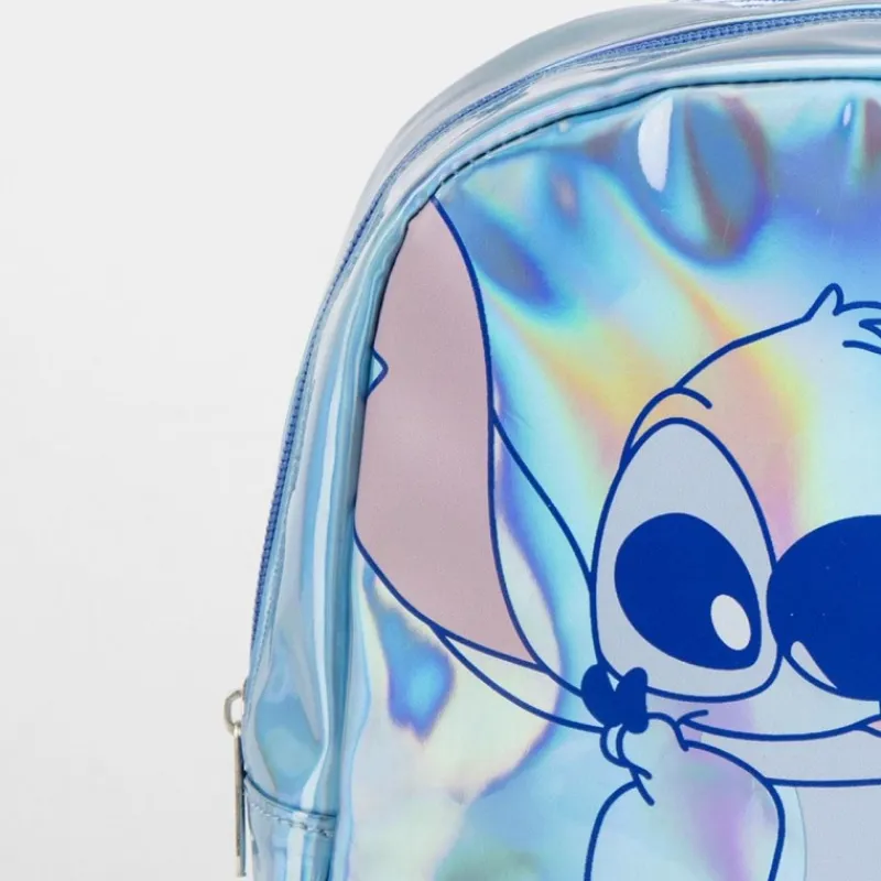 Best Mochila Casual Iridiscente de Stitch 100% PU Azul Para El Cole|Stitch Kids