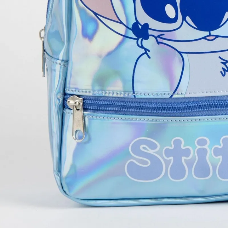 Best Mochila Casual Iridiscente de Stitch 100% PU Azul Para El Cole|Stitch Kids