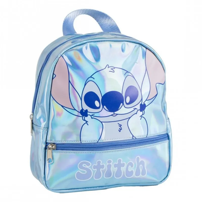 Best Mochila Casual Iridiscente de Stitch 100% PU Azul Para El Cole|Stitch Kids