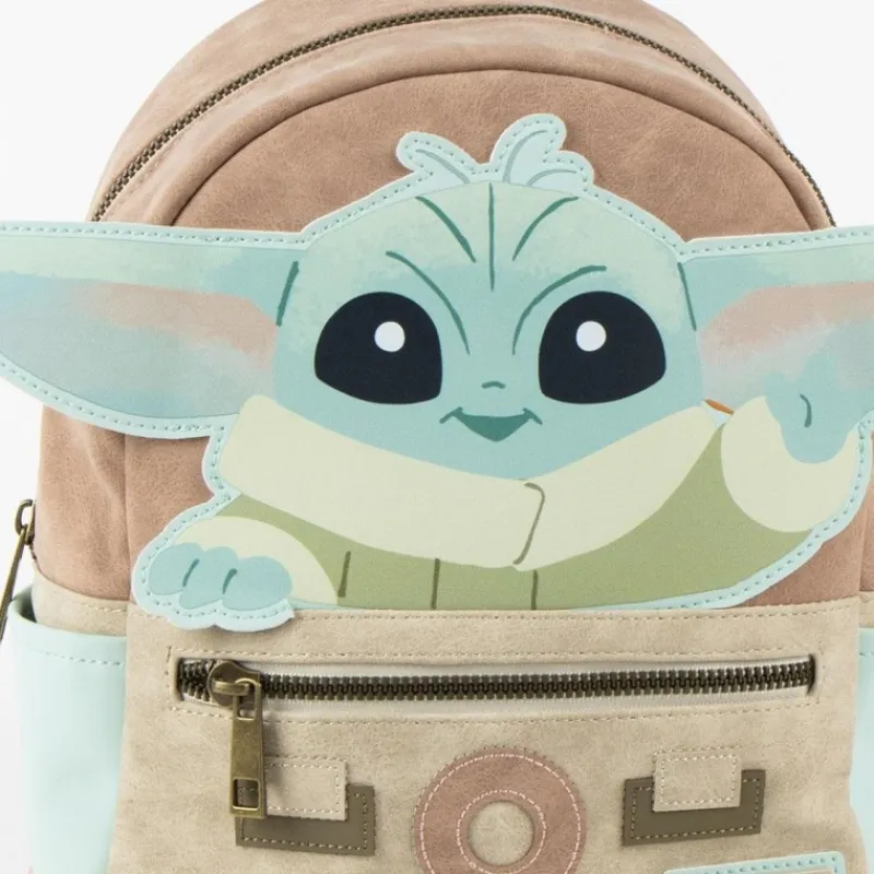 Outlet Mochila Casual Moda Polipiel The Mandalorian Grogu Beige Regalos Star Wars Por Personaje |Complementos Star Wars
