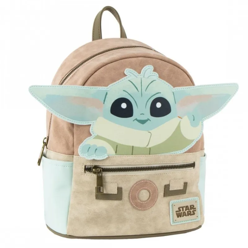 Outlet Mochila Casual Moda Polipiel The Mandalorian Grogu Beige Regalos Star Wars Por Personaje |Complementos Star Wars