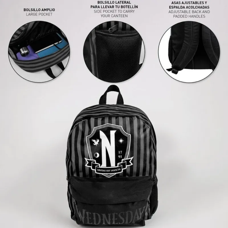 Discount Mochila Casual Wednesday: Estilo y Funcionalidad Miércoles Addams