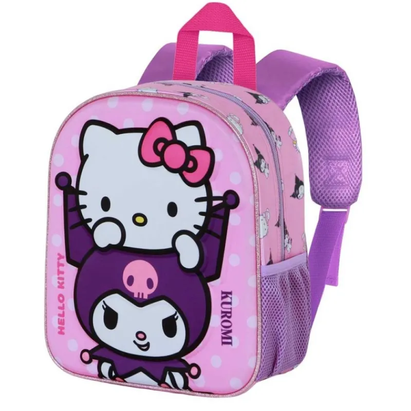 Online Mochila 3D Rosa Sanrio Hello Kitty Infantil con Relieve Tiempo Libre Kids|Para El Cole