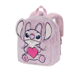 Clearance Mochila de Peluche Disney Lilo y Stitch Angel Rosa Disney Para Niñas|Para El Cole
