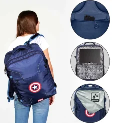 KaracterMania Complementos Marvel^Mochila de Viaje Marvel Capitán América Gears