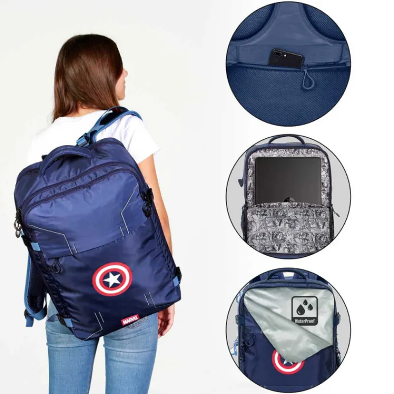 KaracterMania Complementos Marvel^Mochila de Viaje Marvel Capitán América Gears