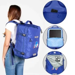 KaracterMania Regalos Y Coleccionismo Para Gamers - Cosas De Videojuegos Míticos^Mochila de Viaje Mercury Grande Azul Sonic The Hedgehog SEGA Action
