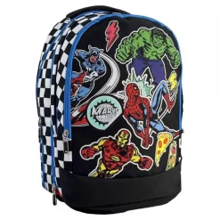 Niños Cerdá Kids Marvel Y Dc Para Niños|Para El Cole^Mochila Escolar Mediana 41 cm Avengers en Poliéster Negro