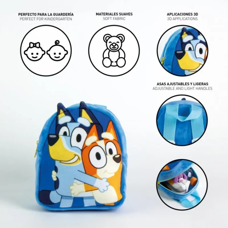 Mochila Guardería de Peluche Bluey Para El Cole
