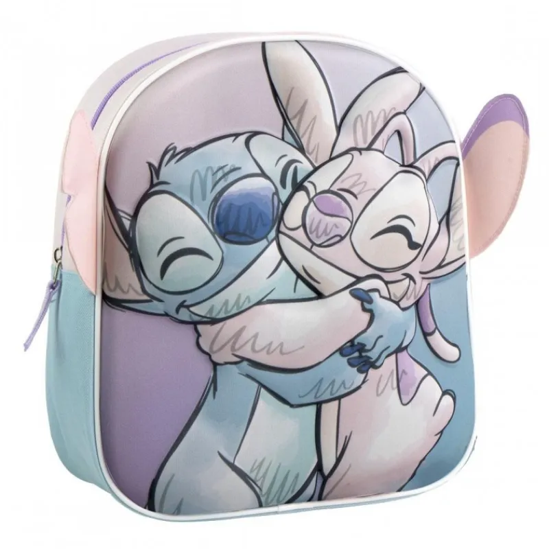 Mochila Infantil 3D con Aplicaciones de Stitch Niños Disney Para Niños|Disney Para Niñas