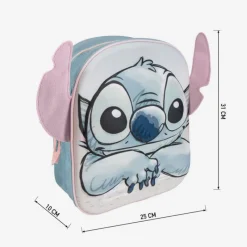 Mochila Infantil 3D con Aplicaciones de Stitch Para El Cole|Stitch Kids