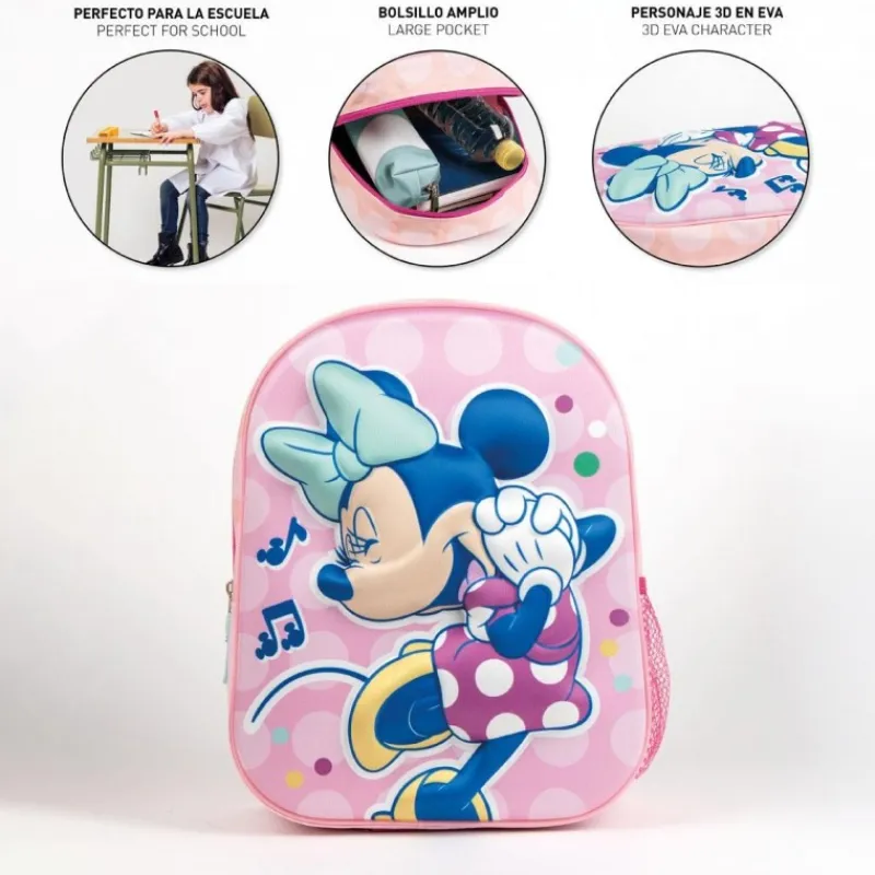 Best Mochila Infantil 3D de Minnie: Estilo y Comodidad Disney Para Niñas|Para El Cole