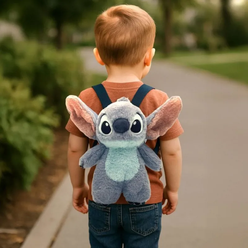 Online Mochila Infantil de Peluche Stitch 100% Poliéster - Azul Disney Para Niñas|Tiempo Libre Kids