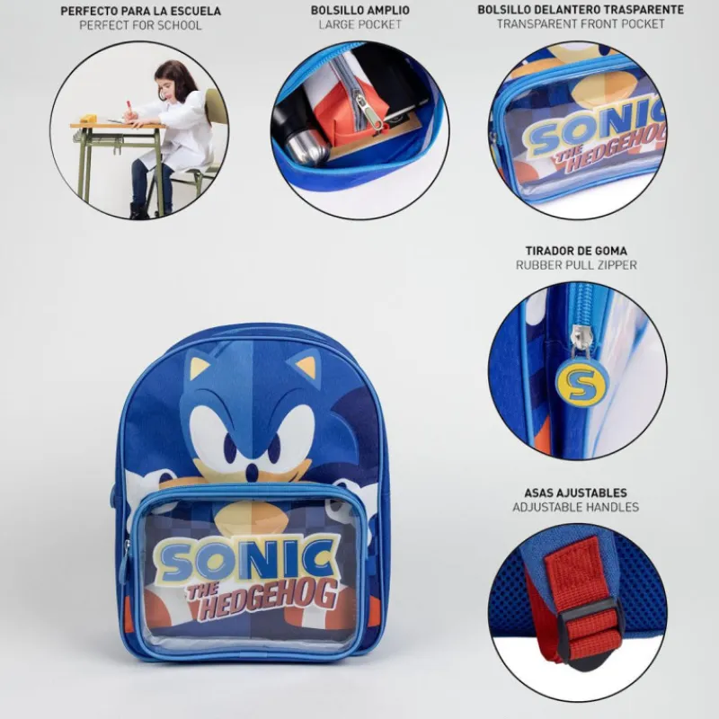 Cerdá Kids Para El Cole^Mochila Infantil Sonic: Aventura y Comodidad para los Pequeños
