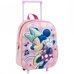 Outlet Mochila Infantil Trolley 3D Minnie Disney Para Niñas|Para El Cole