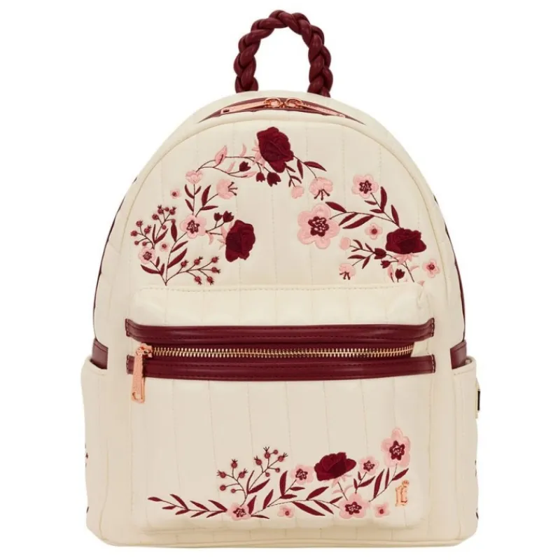 Loungefly Bolsos Y Carteras Disney^Mochila Midi Cream & Red Floral con Licencia Oficial