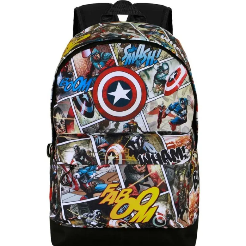 Outlet Mochila Marvel Capitán América Comic HS FAN 2.2, Multicolor Superhéroes Marvel