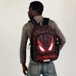 KaracterMania Superhéroes Marvel^Mochila Marvel Spiderman Vision Fight FAN 2.2, Negro