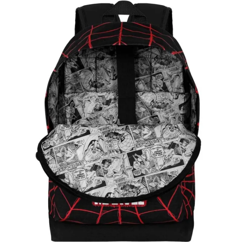 KaracterMania Superhéroes Marvel^Mochila Marvel Spiderman Vision HS FAN 2.2, Negro