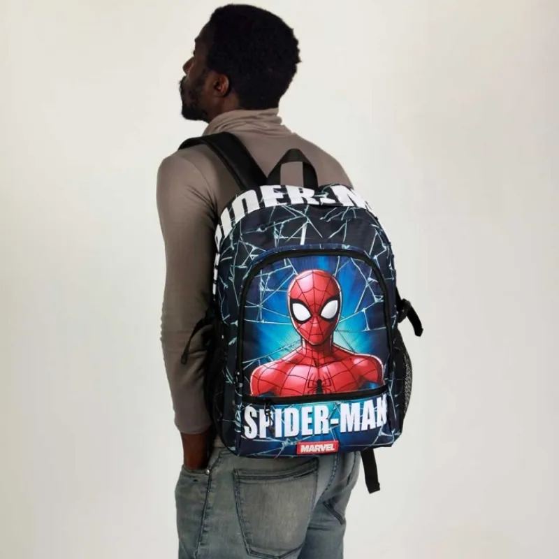 KaracterMania Superhéroes Marvel^Mochila Marvel Spiderman Maximum Fight FAN 2.2 Azul