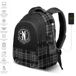 KaracterMania Miércoles Addams^Mochila Miércoles escocesa gris