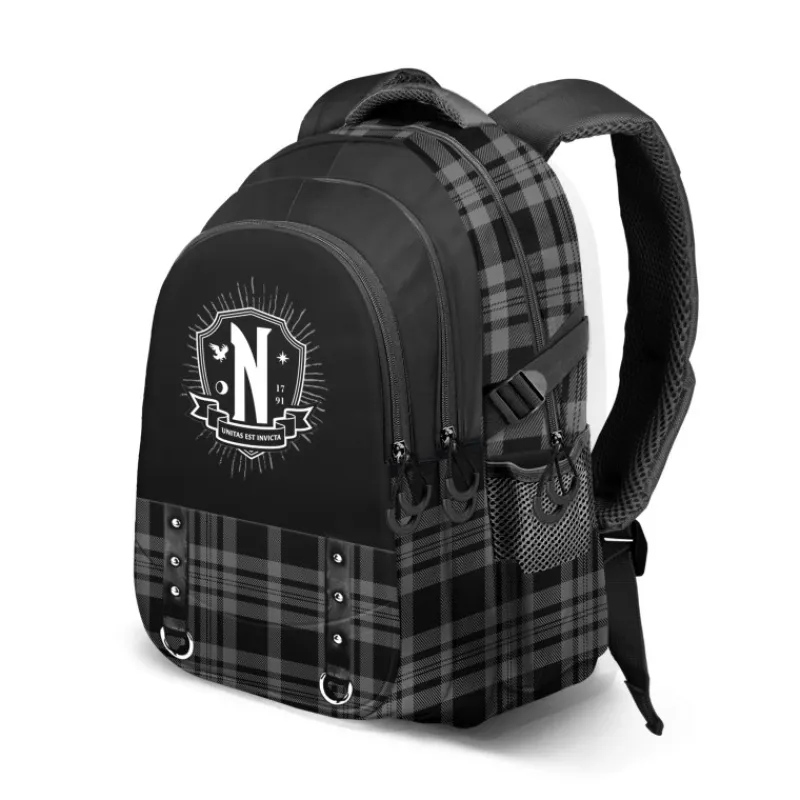 KaracterMania Miércoles Addams^Mochila Miércoles escocesa gris