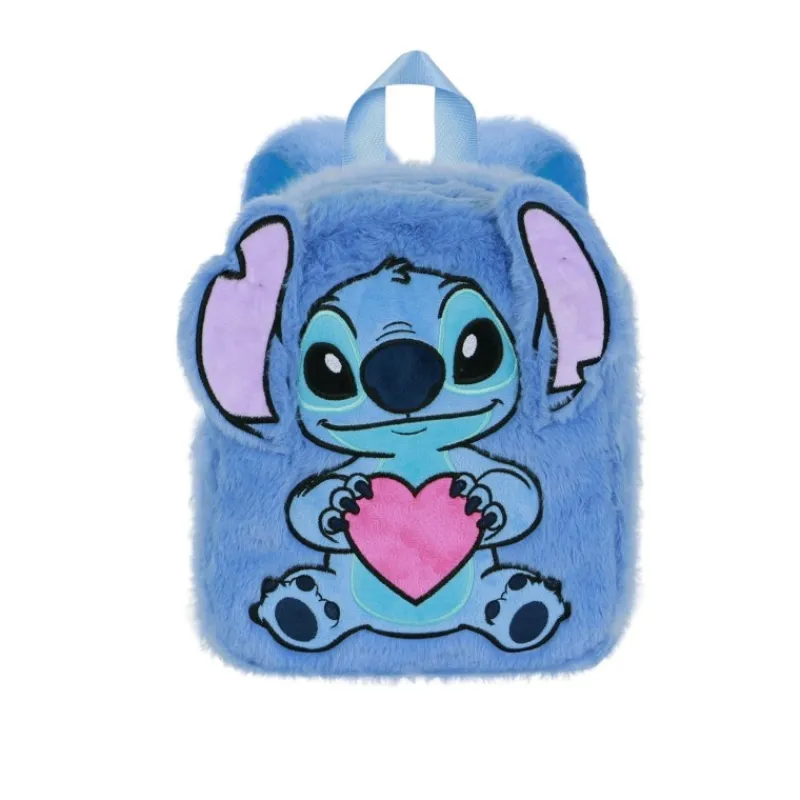 Hot Mochila Plush Disney Lilo y Stitch Heart Azul Disney Para Niñas|Tiempo Libre Kids