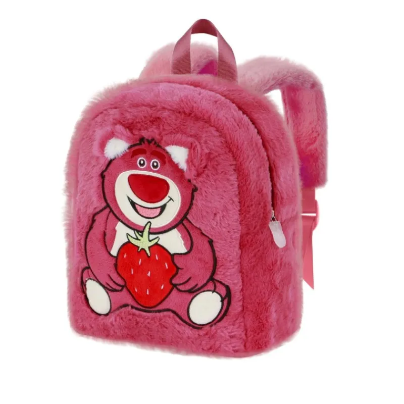 Mochila Plush Disney Lotso Cariñoso Fresa, Rosa Disney Para Niñas|Tiempo Libre Kids