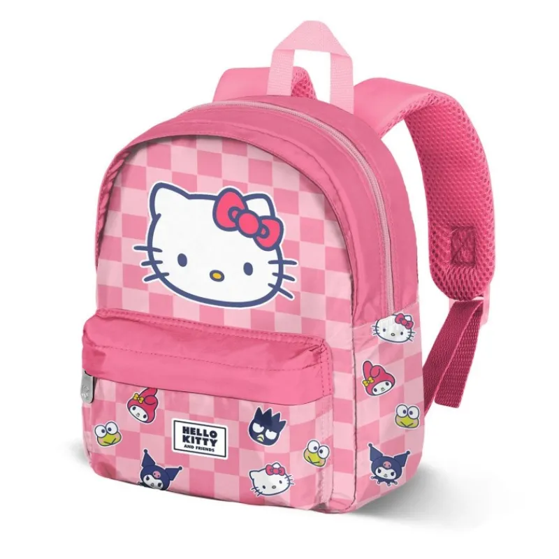 Hot Mochila Preescolar Hello Kitty Chess Joy Rosa Para El Cole