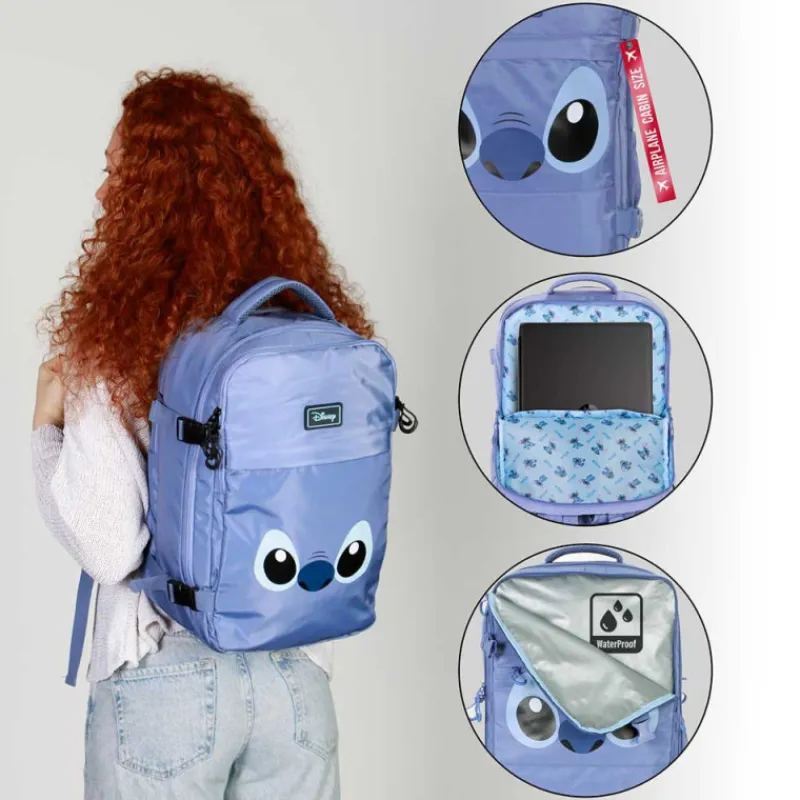 KaracterMania Bolsos Y Carteras Disney^Mochila Viaje Cabina Avión Lilo y Stitch Face