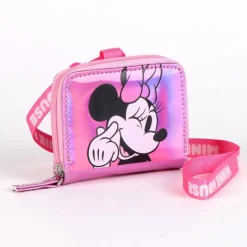 Cerdá Kids Disney Para Niñas|Para El Cole^Monedero Iridiscente Minnie Mouse 100% PU Talla Única Rosa