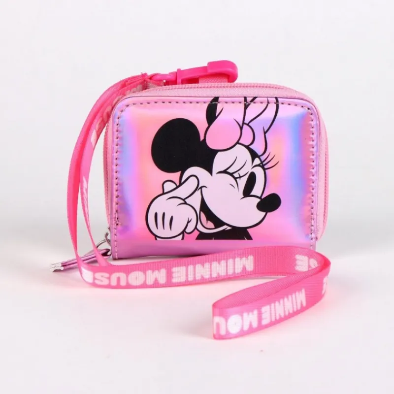 Cerdá Kids Disney Para Niñas|Para El Cole^Monedero Iridiscente Minnie Mouse 100% PU Talla Única Rosa