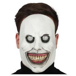 Disfrazzes Máscaras Terror Y Carnaval ^Máscara Blanca Sonriente Demoníaca de Látex