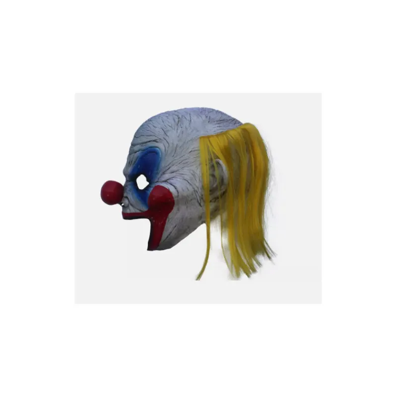 Hot Máscara Cabeza Sin Mentón Clooney Clown Deluxe Máscaras Terror Y Carnaval