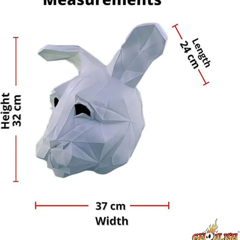 Best Máscara Conejo Poligonal Talla Única Máscaras Terror Y Carnaval