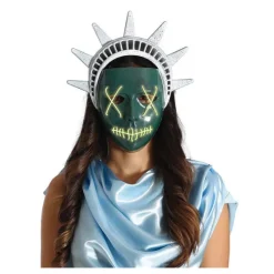 Sale Máscara de La Libertad con Luz de Pvc Máscaras Terror Y Carnaval