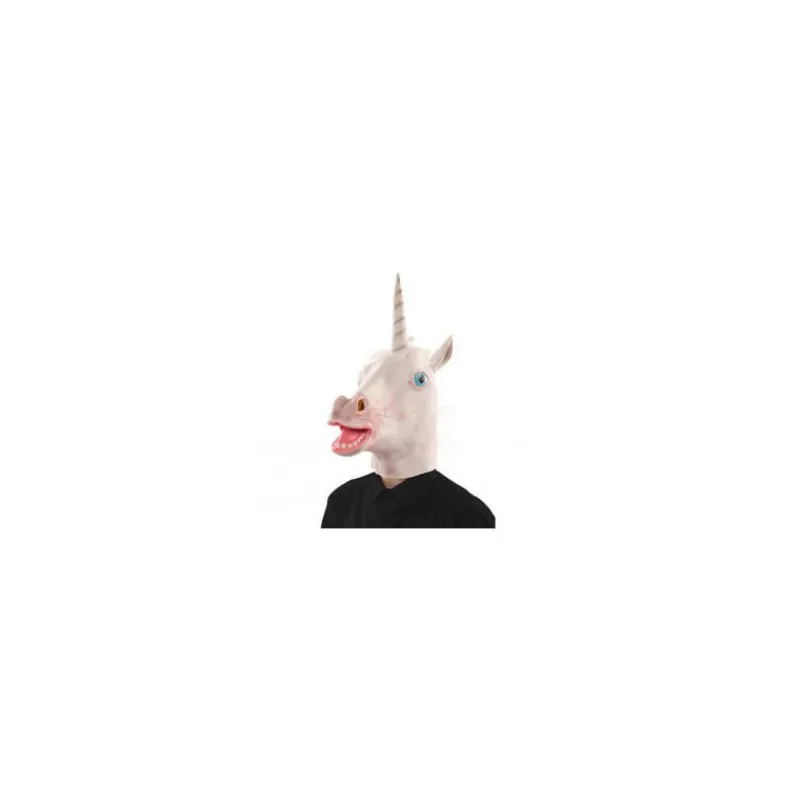 Disfrazzes Disfraces Unisex|Máscaras Terror Y Carnaval ^Máscara de Unicornio Blanco