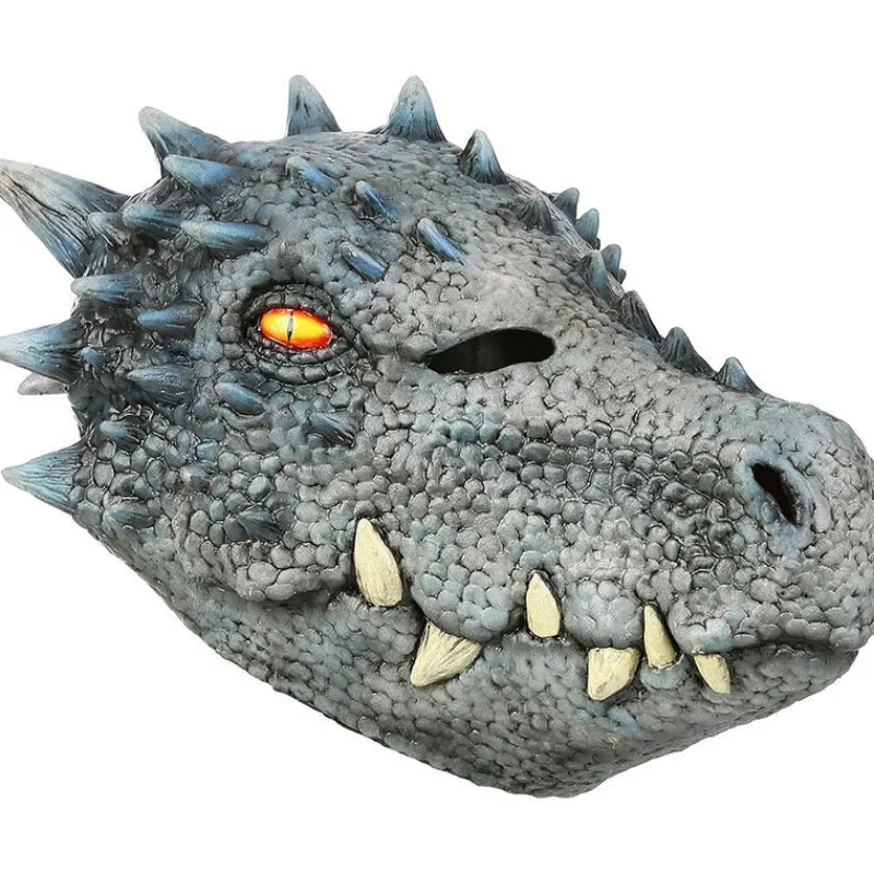 Ghoulish Máscaras Terror Y Carnaval ^Máscara Dragon Blanco Talla Única