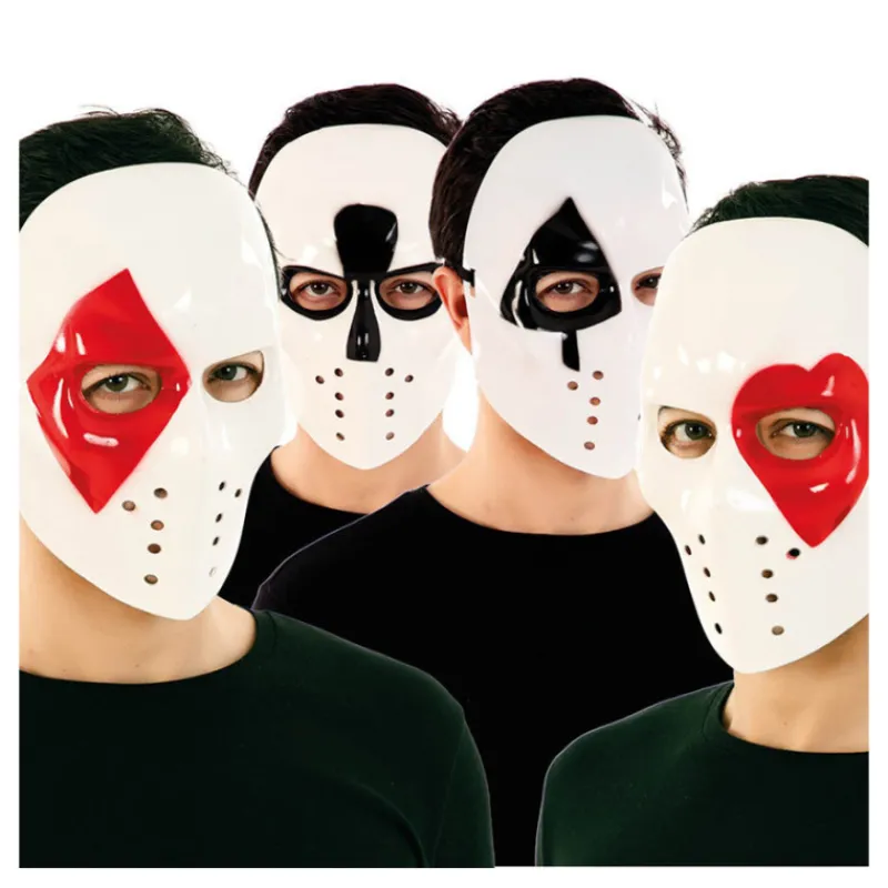 Hot Máscara Póker Plástico en 4 modelos surtidos de 17,5X21,5X9,5 cm Máscaras Terror Y Carnaval