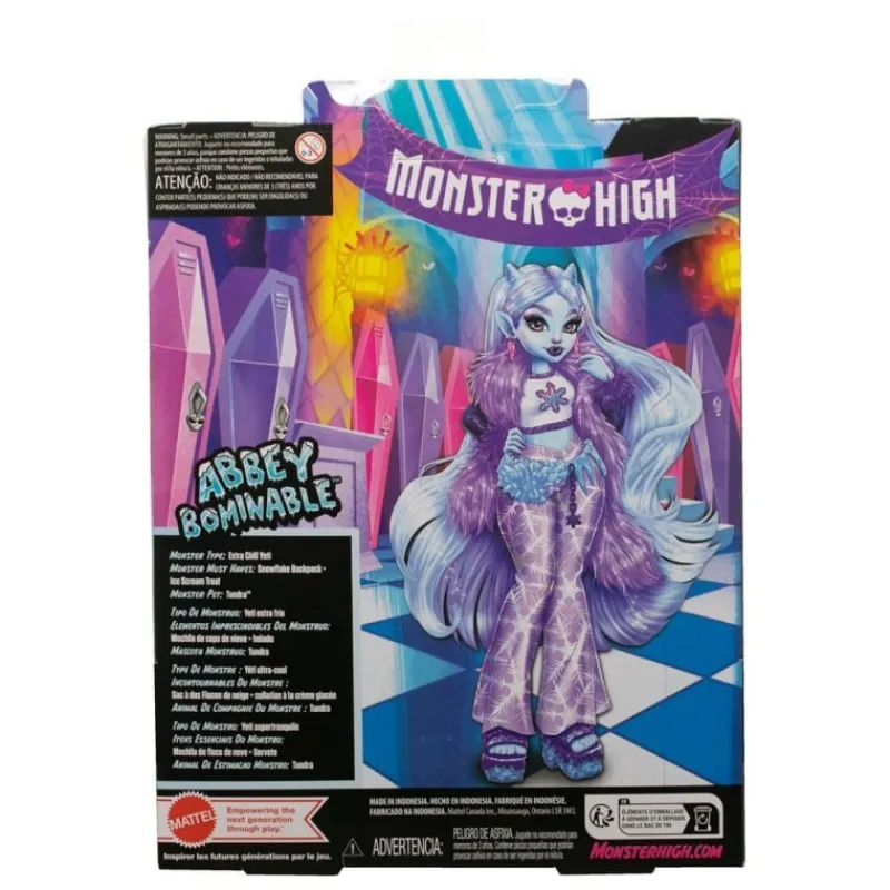 Muñeca Abbey Bominable de Monster High con Accesorios Juguetes, Figuras Y Más Regalos Para Peques
