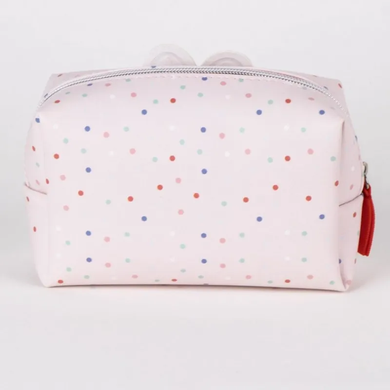 Cerdá Kids Disney Para Niñas|Accesorios Para El Pelo, Gafas De Sol Y Kits De Belleza Infantiles ^Neceser Aseo Viaje Minnie 100% PU Rosa con Motif